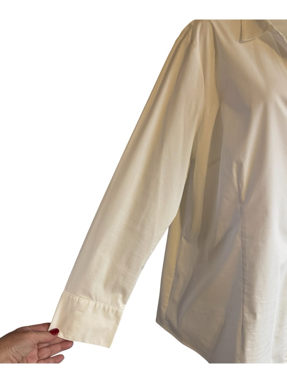 J. JILL  Crisp WHITE Button Down Shirt XLARGE    #V - Picture 3 of 8
